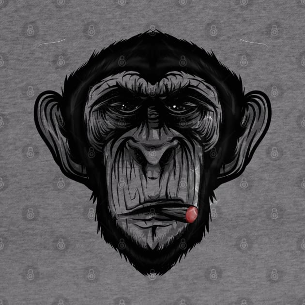 Cigar Chimp by mikethepacheco